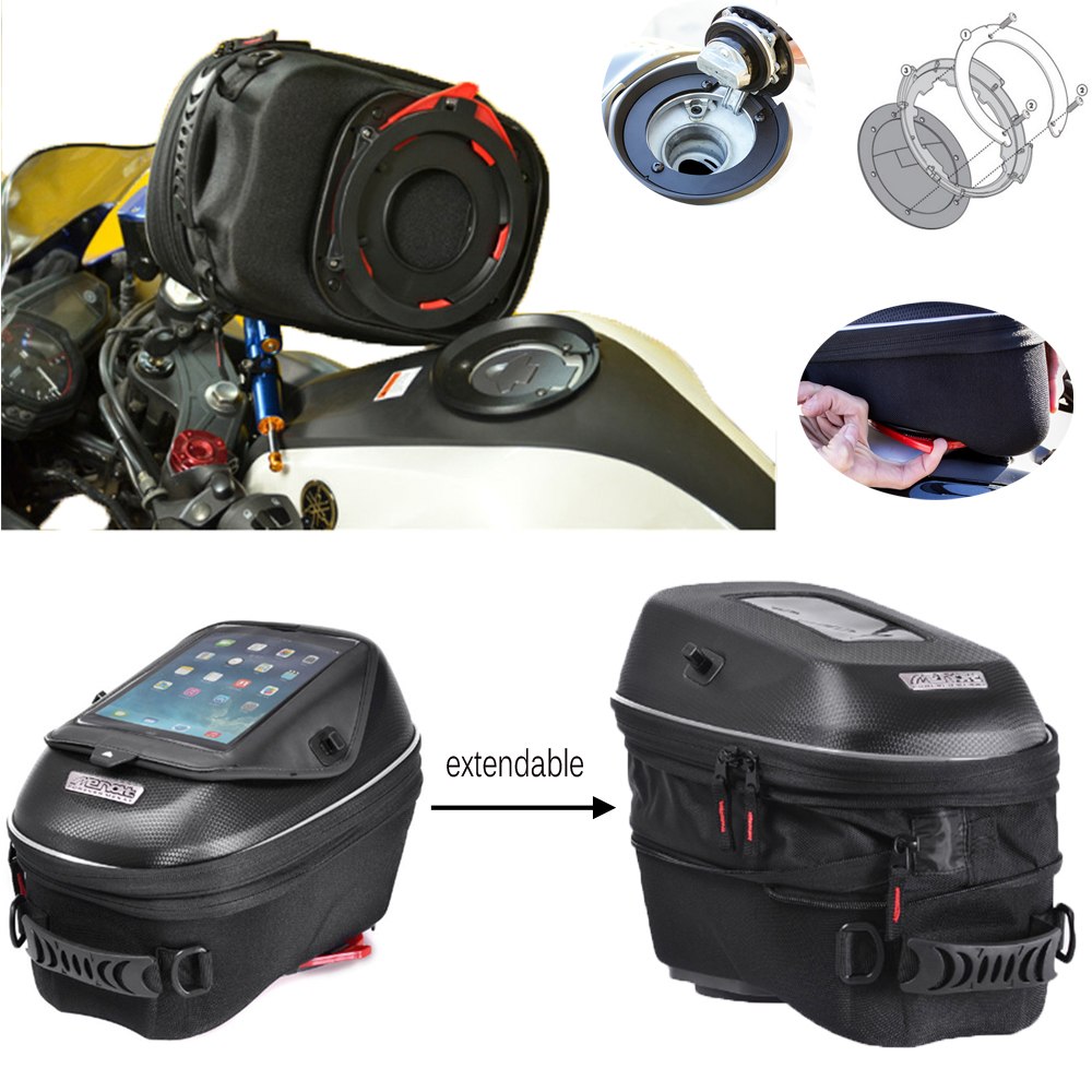 Motorcycle Expandable Magnet and Tanklock  Tank Bag Racing Backpack for Benelli BN600/899 K / Tre 1130 K