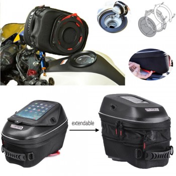 Motorcycle Expandable Magnet and Tanklock  Tank Bag Racing Backpack for Benelli BN600/899 K / Tre 1130 K