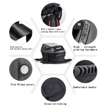 Motorcycle Expandable Magnet and Tanklock  Tank Bag Racing Backpack for Benelli BN600/899 K / Tre 1130 K