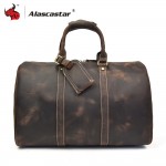 Motorcycle Bags Travel Bag Men Large Capacity Full Grain Cow Leather Retro Vintage Handbag Luggage Bags