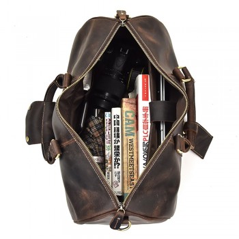 Motorcycle Bags Travel Bag Men Large Capacity Full Grain Cow Leather Retro Vintage Handbag Luggage Bags