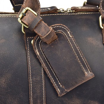 Motorcycle Bags Travel Bag Men Large Capacity Full Grain Cow Leather Retro Vintage Handbag Luggage Bags