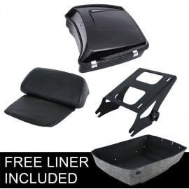 Motorcycle Chopped Tour Pak Backrest Pad amp; Mount Rack For Harley Touring Models Road Electra Street Glide 14-18
