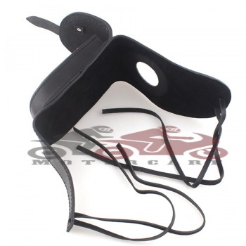 Black Motorcycle Gas Tank Dash Console Center Leather Pouch Bag  for Harley Honda Choppers Cafe Racer etc.