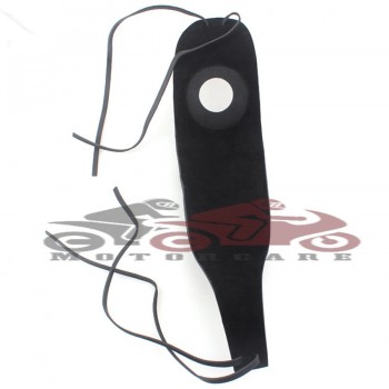 Black Motorcycle Gas Tank Dash Console Center Leather Pouch Bag  for Harley Honda Choppers Cafe Racer etc.