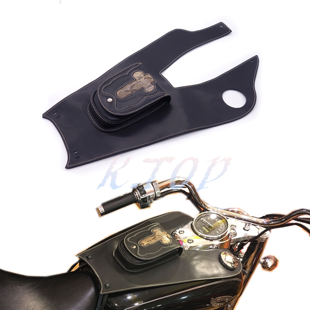 PU Leather Right Tank Cap Panel Cover Bag For Honda Shadow VT750 C2 C4 RC50 2004-2011 Motorcycle