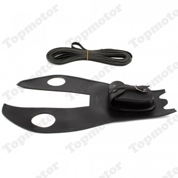 Motorcycle bike Black Leather Gas Tank Bag Cover Pad With Pouch For Harley Touring FLHTCU FLHTK Electra Street Glide UNDEFINED