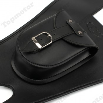 Motorcycle bike Black Leather Gas Tank Bag Cover Pad With Pouch For Harley Touring FLHTCU FLHTK Electra Street Glide UNDEFINED