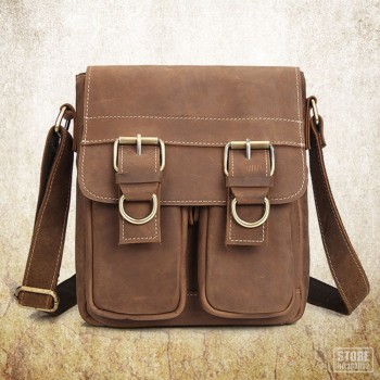 Motorcycle Bags Full grain cow leather Shoulder Bags Men Messenger Bag Retro Vintage Crossbody Bags