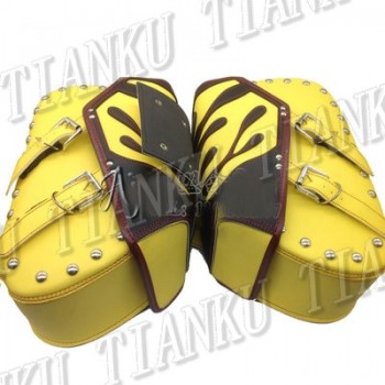 New Motorcycle Flame Side Bag Saddle Bags For Honda Rebel CMX 250 CA125 250 450 Gold Wing  GL1500 GL1800 SHADOW ACE VLX DLX