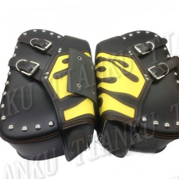 New Motorcycle Flame Side Bag Saddle Bags For Honda Rebel CMX 250 CA125 250 450 Gold Wing  GL1500 GL1800 SHADOW ACE VLX DLX