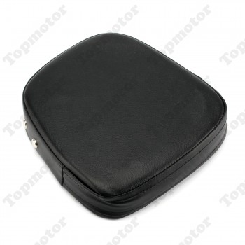 Black Universal Motorcycle Parts Leather Studded Sissy Bar Backrest Cushion Pad For Harley Cruiser Custom Chopper