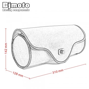 BAG-011-BK  Motorcycle Saddle Bags Fork Tool Bag Luggage Handlebar Bag Tail Bags Roll Shape
