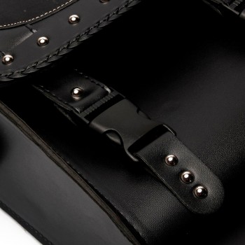 Triclicks Motorcycle Eagle PU Leather Side Tool Bag Luggage Saddlebag Storage Bags Motorbike Rectangle Universal Saddle Bag New