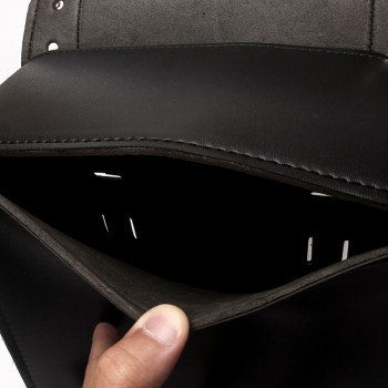 Triclicks Motorcycle Eagle PU Leather Side Tool Bag Luggage Saddlebag Storage Bags Motorbike Rectangle Universal Saddle Bag New