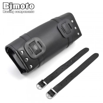 BAG-013-BK Motorcycle Front Forks Bags Sissy Bar Tool Bags Scooter Handlebar Bags Storage Tool Pouch Luggage Bag