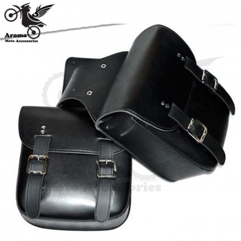 1 pair Motorcycle Saddle Bags Pu Leather Black Brown Motorbike Side Bag Tool Luggage For Harley Davidson SaddleBag Sportster