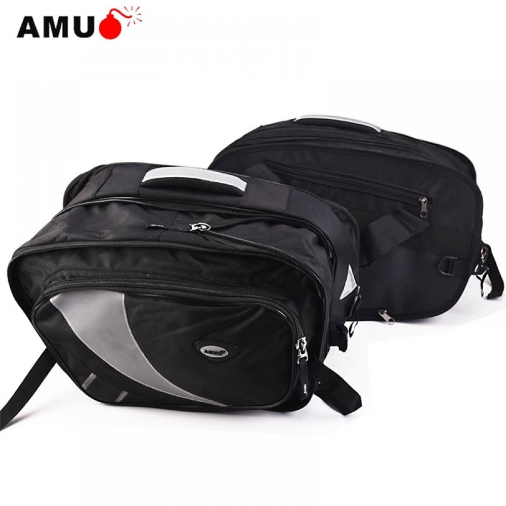 AMU Motorcycle Saddle Bags Motorbike tank bag Motocross Helmet side Bag with Rain cover Tail Luggage Oxford Bags