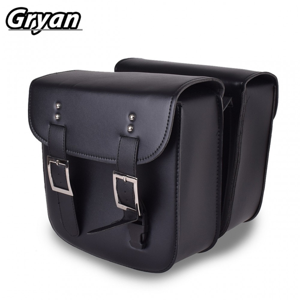 29*12*30cm PU Leather Motorcycle Handlebar Sissy Bar Saddlebag Saddle Tool bag For Harley Honda Yamaha Suzuki Saddle Luggage Bag