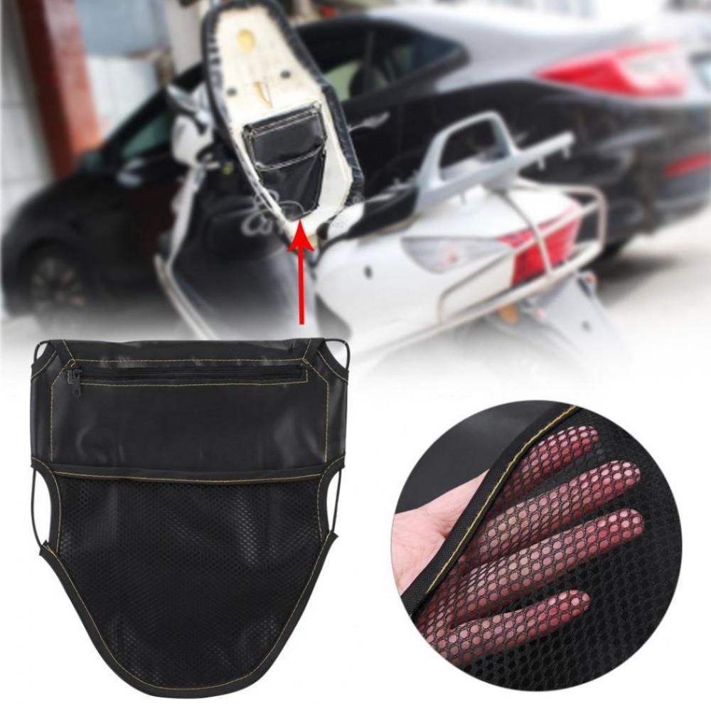 Motorcycle Scooter Seat Bag Scooter Under Seat Storage Pouch Bag Organizer PU Leather Under Seat Storage Pouch 2018