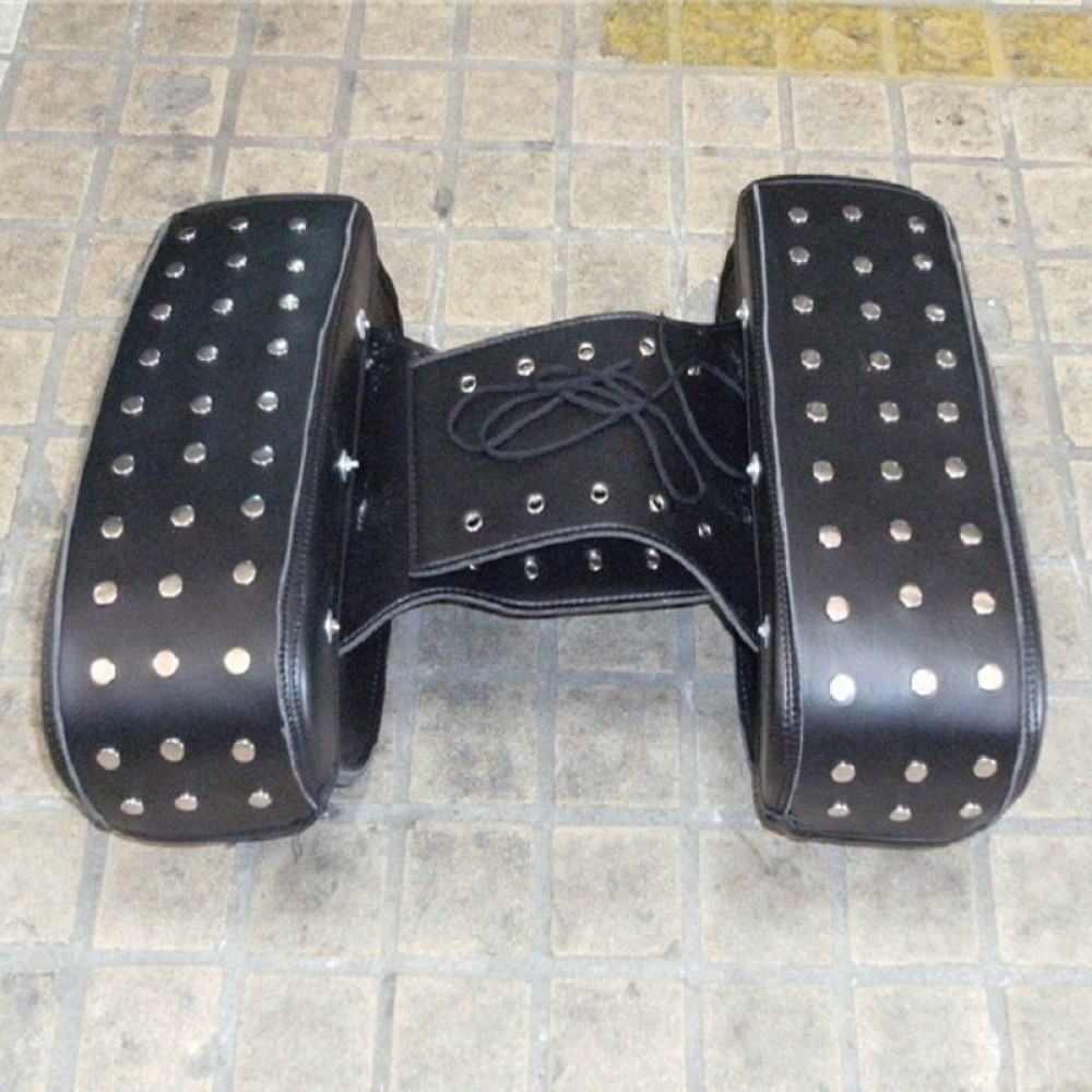 Motorcycle saddlebags Kit Knight Rider motorcycle side Luggage saddle bag PU Leather Black Goods Saddle bags