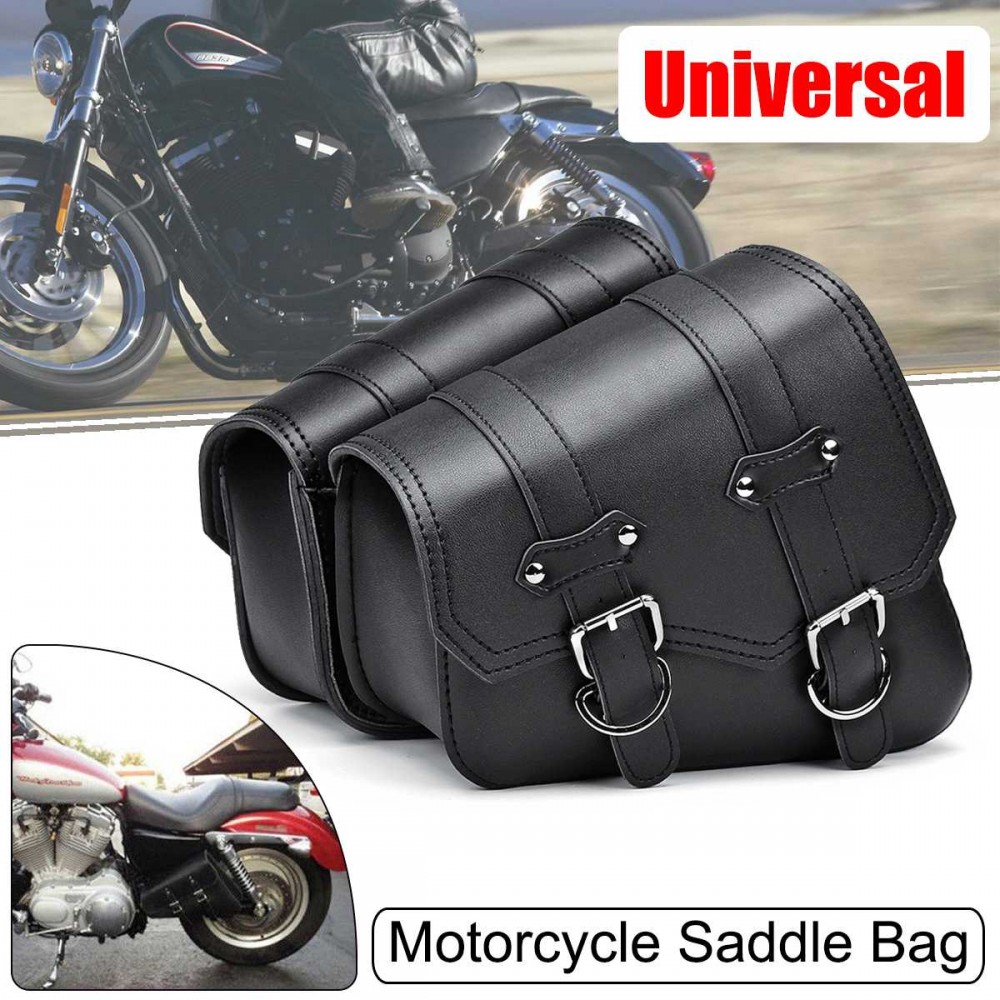 2pcs Universal PU Leather Motorcycle Saddlebag for Harley Sportster for Honda for Suzuki for Kawasaki for Yamaha