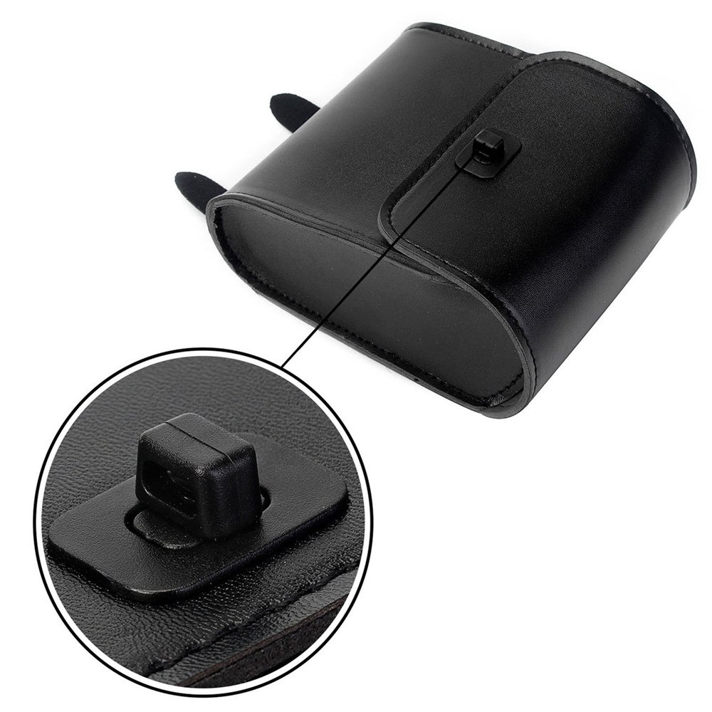 D35 Universal Motorcycle Bike Front Handlebar Tool Bag Luggage SaddleBag Black With Two Adjustable Mounting Straps Mayitr