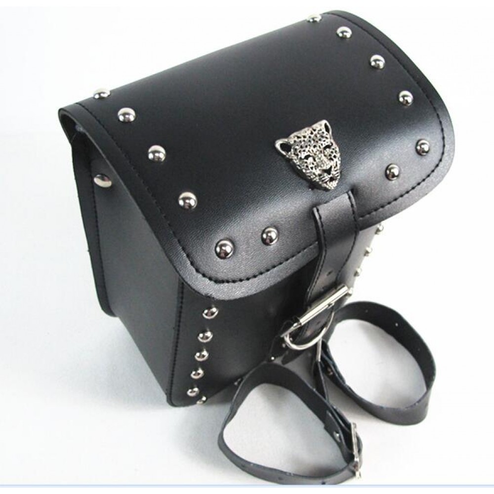 PU Leather Motorcycle Saddlebags Storage Swingarm Bags Saddle Bags Side Tool Bags Storage Pouch For Harley Sportster