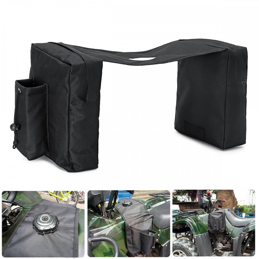 New Waterproof ATV Snowmobile Accessory Tank SaddleBag Motorcycle Saddle Bags Water Bottle Black Oxford Cloth Protective Gears