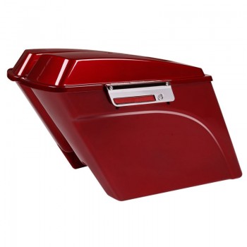 Motorcycle ABS Hard Saddlebags White Red Black 5 Stretched Extended Saddle Bags + Lids For Harley Touring FLHX FLH 1993 - 2013