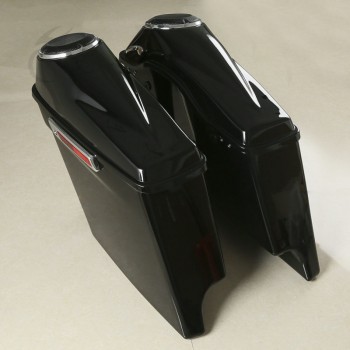 Motorcycle 6.5 Speaker Extended Stretched Saddlebag For Harley Touring FLHR FLHT 2014-2018 Road King Road Glide Street Glide