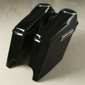 Motorcycle 6.5 Speaker Extended Stretched Saddlebag For Harley Touring FLHR FLHT 2014-2018 Road King Road Glide Street Glide