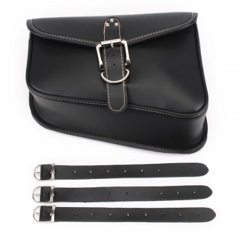 NEVERLAND Black Synthetic PU Leather Left Side Motorcycle Saddle Bags For Harley Sportster XL 883 XL 1200 Motor Saddlebag D25