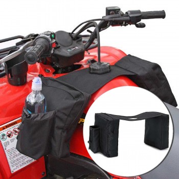 New Waterproof ATV Snowmobile Accessory Tank SaddleBag Motorcycle Saddle Bags Water Bottle Black Oxford Cloth Protective Gears