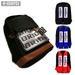 EDBETOS HOT SALE JDM Racing Style Bride Fabric Backpack Bride Seats Fabric Material Backpack (Red/Blue/Black Harness Straps)