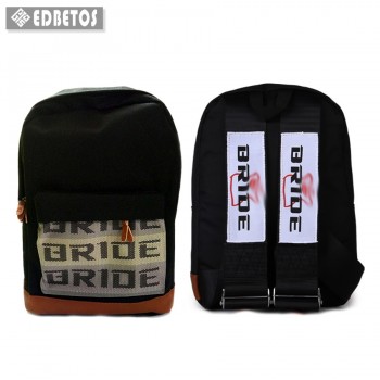 EDBETOS HOT SALE JDM Racing Style Bride Fabric Backpack Bride Seats Fabric Material Backpack (Red/Blue/Black Harness Straps)