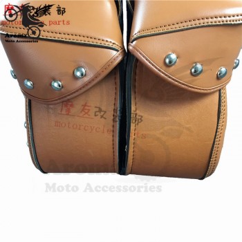 big size retro black brown part motorbike tail tool bags rivet prince cruise moto luggage bag for harley motorcycle Saddle Bags