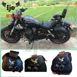 maletero moto side bag for Vespa hyosung harley softail mochila moto leather sacoche moto maletas moto saddle bag motorcycle bag