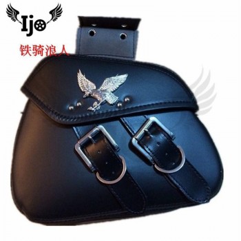 maletero moto side bag for Vespa hyosung harley softail mochila moto leather sacoche moto maletas moto saddle bag motorcycle bag