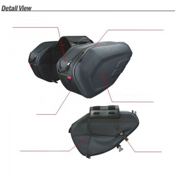 One Pair Motorcycle Waterproof Saddlebags Helmet saddle bags Moto Side Bag Tail Luggage Suitcase + plastic + rain cover
