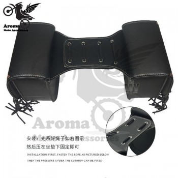 top quality leather skull universal part motorbike saddlebag for honda suzuki Kawasaki yamaha harley bags motorcycle side bag