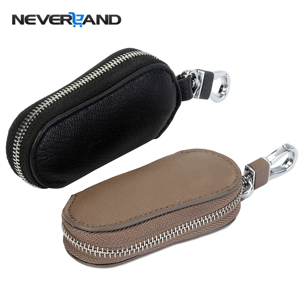 Neverland Genuine Sheepskin Leather Car Motorcycle Keychain Key Holder Bag Case Wallet Bag Men Women For Harley 1pc D35
