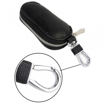Neverland Genuine Sheepskin Leather Car Motorcycle Keychain Key Holder Bag Case Wallet Bag Men Women For Harley 1pc D35