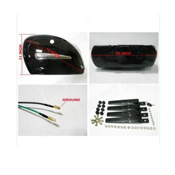 Touring Cruiser Hard Saddlebags Trunk Lights Luggage w/ Mounting For Honda Shadow Spirit Sabre Aero ACE Steed VLX 400 600 1100