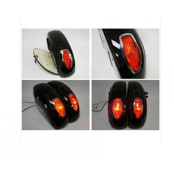 Touring Cruiser Hard Saddlebags Trunk Lights Luggage w/ Mounting For Honda Shadow Spirit Sabre Aero ACE Steed VLX 400 600 1100