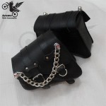 skull ghost chain motorbike tool bags luggage pouch part moto side bag for harley prince cruise saddlebag motorcycle accessories