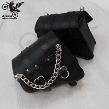 skull ghost chain motorbike tool bags luggage pouch part moto side bag for harley prince cruise saddlebag motorcycle accessories