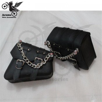 skull ghost chain motorbike tool bags luggage pouch part moto side bag for harley prince cruise saddlebag motorcycle accessories