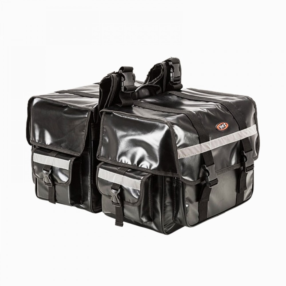 2017 NEW One Pair Motorcycle saddle bags Waterproof Plugs size 70L moto saddlebags luggage Back Motorbike seat bag