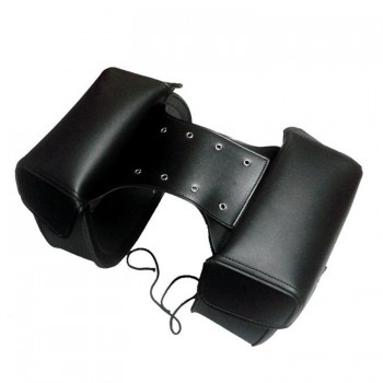 1 pair black PU Leather part scooter tool bags motorbike luggage moto saddlebag for Harley Davidson rivet motorcycle Saddle Bags